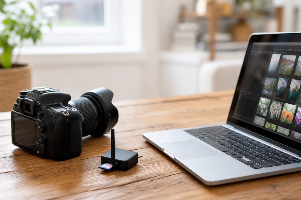 Connexion à des ordinateurs en WiFi du D7100 : WT-7, firmware, lecteur SD